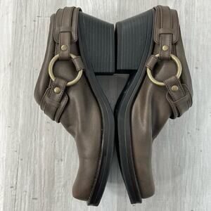 Lower East Side Vintage Brown Chunky Platform Boho Slip On Mule Clogs Size: 9